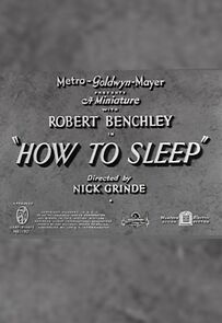 Watch How to Sleep (Short 1935)
