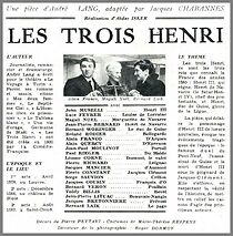 Watch Les trois Henry