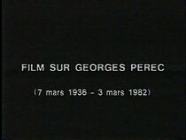 Watch Un film sur Georges Perec