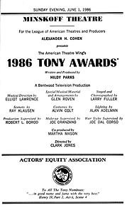 Watch The 40th Annual Tony Awards (TV Special 1986)