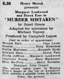 Watch Murder Mistaken